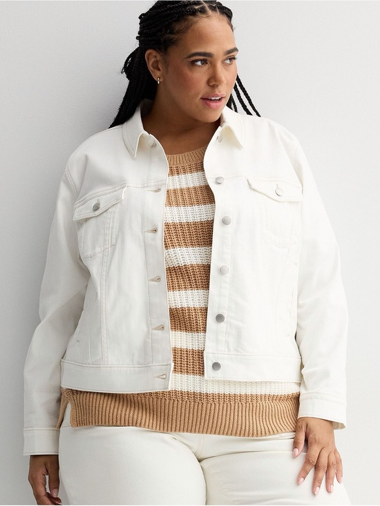 Sonoma Jackets & Blazers - NWT sonoma plus size ecru denim 90’s trucker button up classic cotton jacket